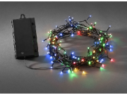 Konstsmide Battery Operated Multi Coloured LED Lights with Black Cable x 120